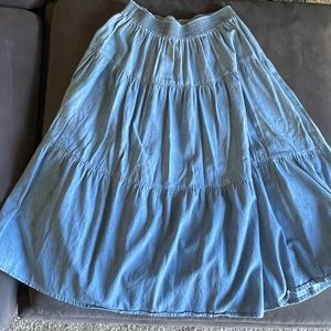 Napa Valley long denim skirt